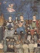 Ambrogio Lorenzetti The Virtues of Good Government (mk39) oil on canvas